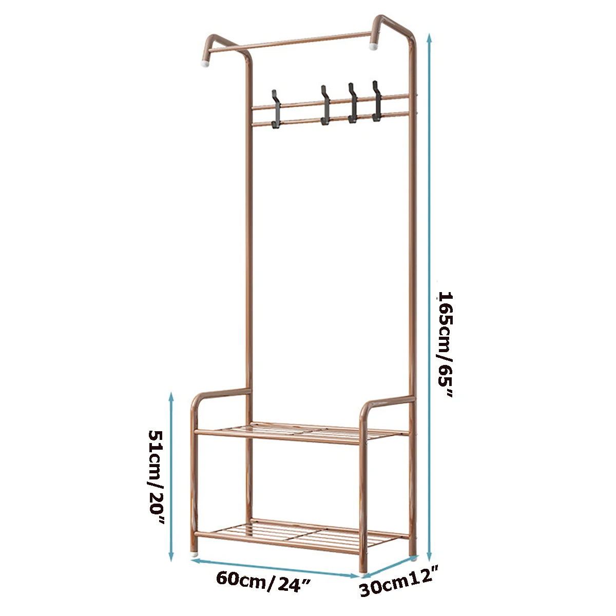 

Modern Coat Racks Garment Rack Storage Shelf Shoes Holder Organizer Clothes Hanger Living Room Bathroom Furniture 24x12x65 Inch