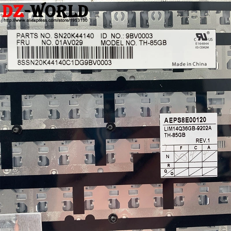 Новая Оригинальная английская клавиатура GB для ноутбука Lenovo Thinkpad 13 S2 2nd T460S T470S
