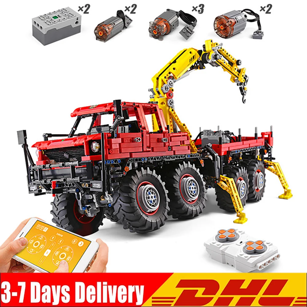 

MOULD KING 13146 High-Tech Car Model The MOC-15805 Articulated 8×8 Offroad Truck Set Building Blocks Brick Kids Christmas Gift