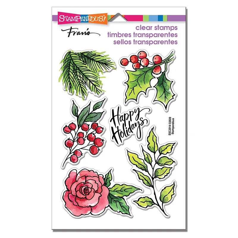 

2021 New Arrival Christmas Leaf Flower Clear Stamps Metal Cutting Die For Diy Scrapbook Template Paper Card Maker Handmade Stamp