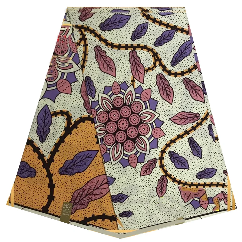 Ткань из 100% хлопка с блочным принтом настоящая анкарская африканская восковая