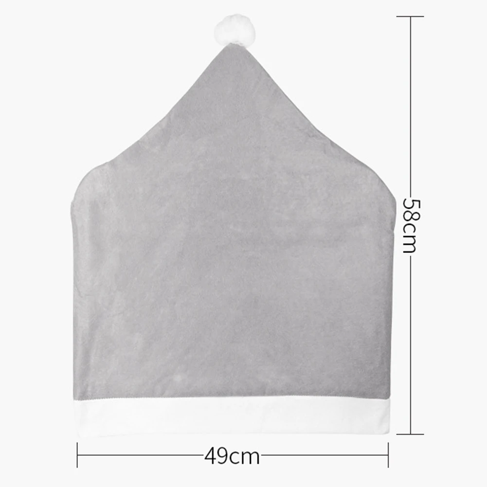 Противогрязные рождественские съемные чехлы для стульев с шапочкой Санты