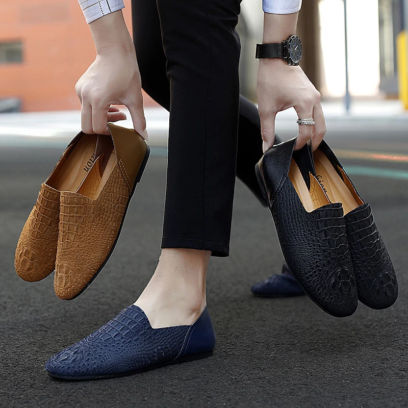 Men's Shoes fashion moccasins genuine Leather For Men Formal Weddings zapatos de vestir Soft Mans footwear | Обувь