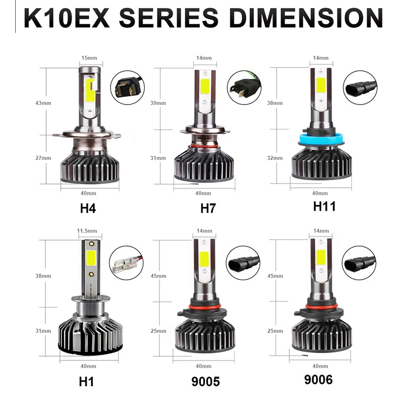 HLXG мини H7 светодиодный H4 luces дальнего автомобилей головной светильник 10000LM 12V H11 светодиодный светильник 9005 HB3 9006 HB4 H8 H9 4300K 5000K 6000K 8000K лампа