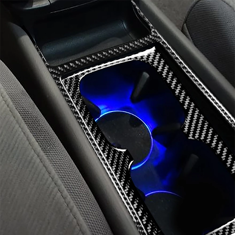 

2pcs Carbon Fiber Console Cup Holder Frame Trim for Honda Civic 2006-2011