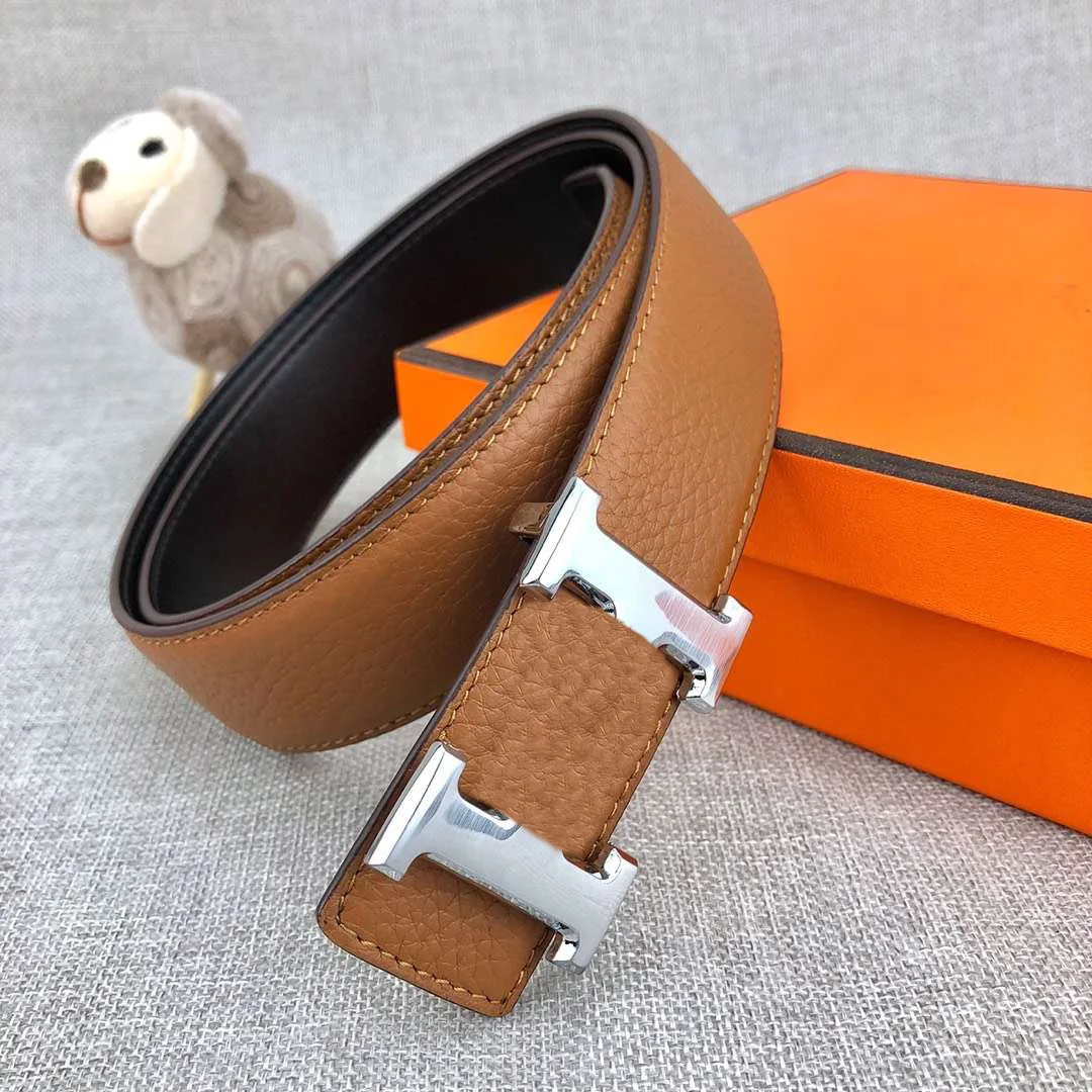 

Leather Belt for Men Metal Buckle Width 34Mm Designer Letter High Quality Waistband Fashion Male Belts Casual with Box