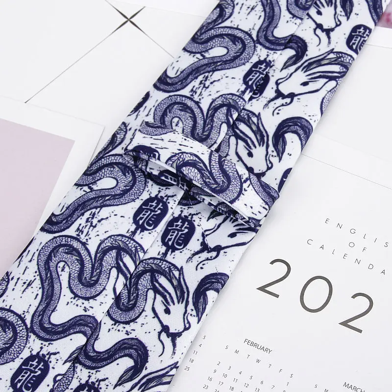 Классический галстук с принтом для мужчин и женщин повседневный цветочный