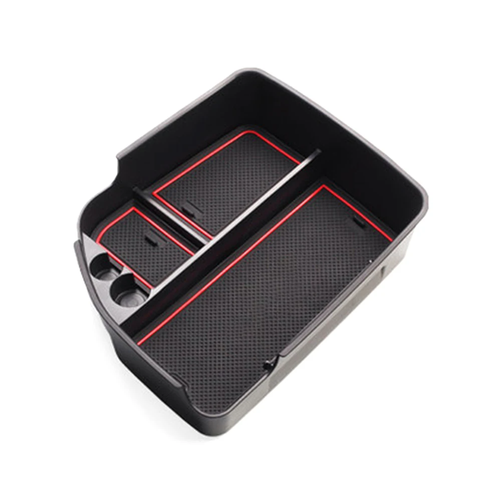 Car Armrest Storage Box For KIA KX7 Interior Armrest Storage Organizer Tray With Anti-Slip Mat Glove Pallet Accessories