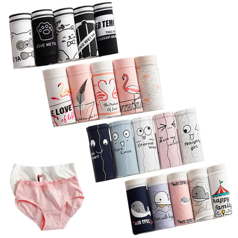 5 шт./лот женские хлопковые трусики с низкой талией нижнее белье для девочек