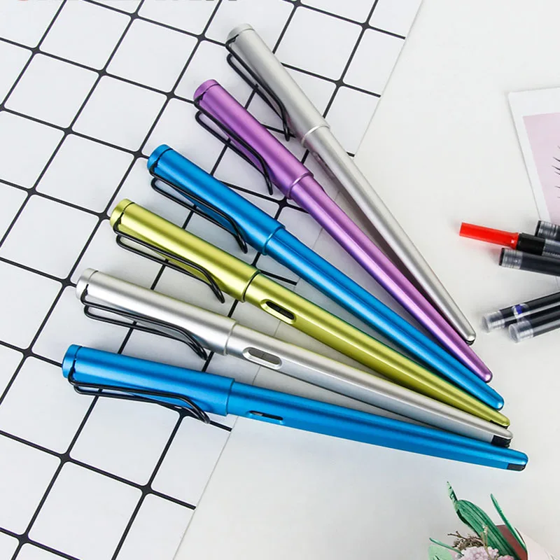 

New Gothic parallel to the art flower body art Flat Tip Tibetan Arabic Fountain Pen Student office ink pens set with Ink sacs