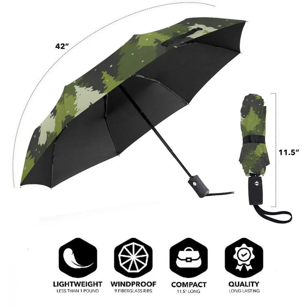 Comprare Ombrello Di Sole Foresta Paesaggio Camouflage Automatico Donne Degli Uomini Portatile Pieghevole Ombrello Di Protezione Solare Pioggia Antivento Spiaggia Parasole