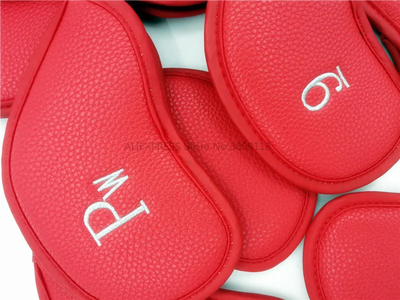 11 шт./лот легкие чехлы на голову для гольфа из искусственной кожи набор железных