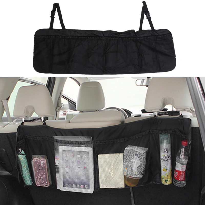Car Seat Back Storage Bag Multi Hanging Net for HYUNDAI IX35 Solaris Elantra Skoda Opel Mokka kia sportage audi a4 b8 volvo | Автомобили и