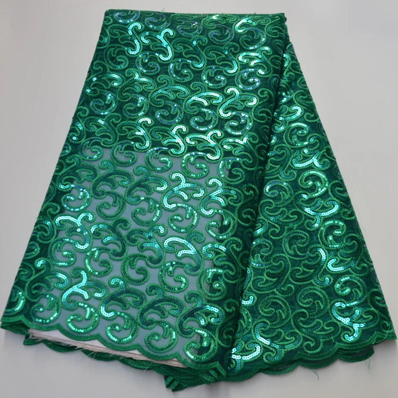 (5yards/pc) latest arrival royal blue African tulle lace fabric with delicate sequins embroidery high quality for dress FLP220 | Дом и сад