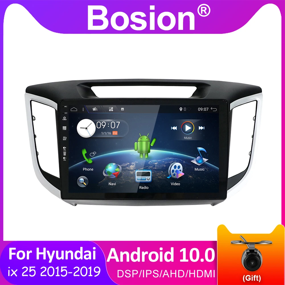 Автомагнитола Bosion мультимедийный проигрыватель на Android 10 0 DSP для Hyundai Creta ix25 2015 2016