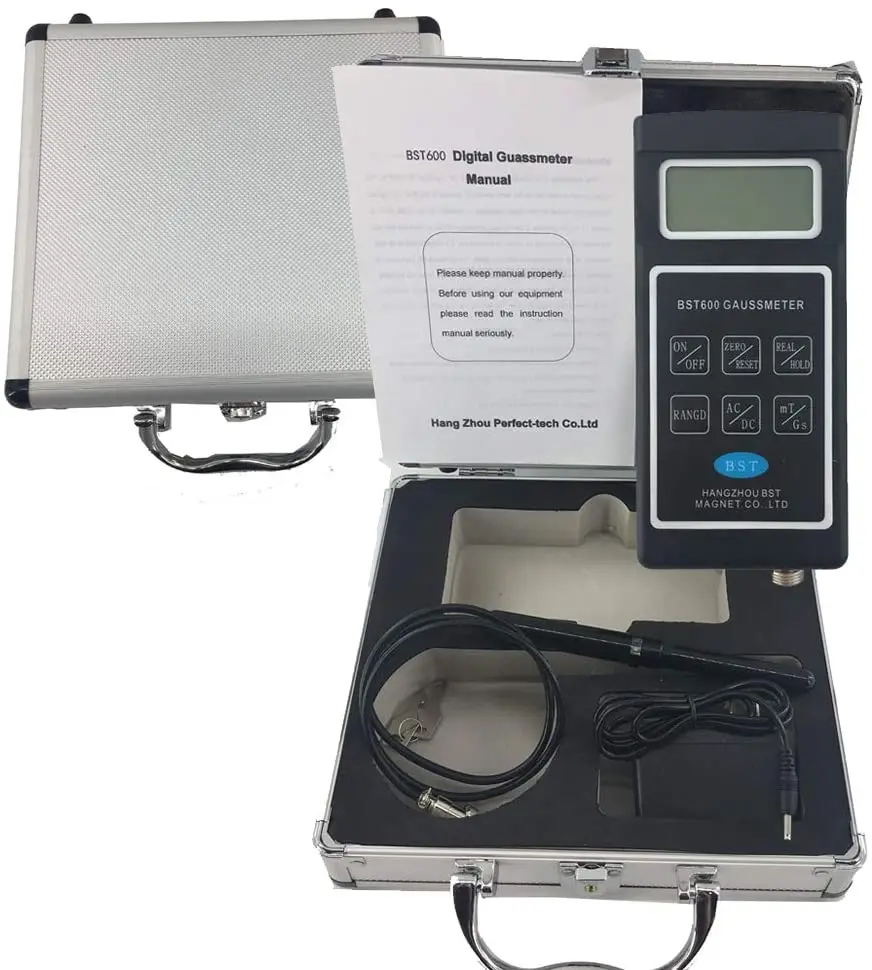 BST600 AC/DC измерение магнитного поля цифровой Гаусс счетчик Гаусса|Детекторы