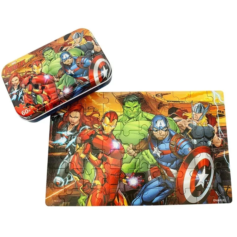 Marvel Avengers Spiderman Cars Disney Pixar 2 3 Puzzle Toy детские деревянные пазлы игрушки для детей