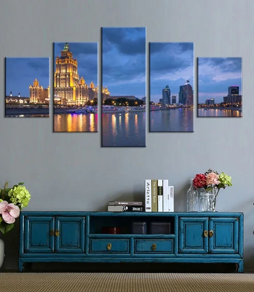 Холщовые картины плакаты 6 Москвой российский Кремль город стены художественная