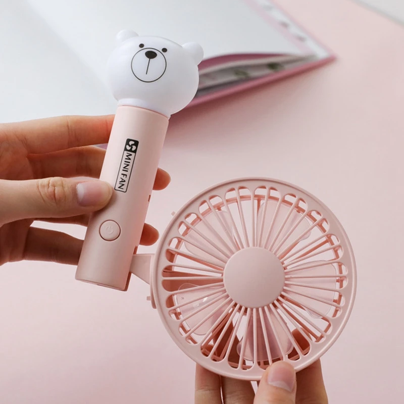 2 шт портативный ручной вентилятор летний домашний маленький милый мультяшный