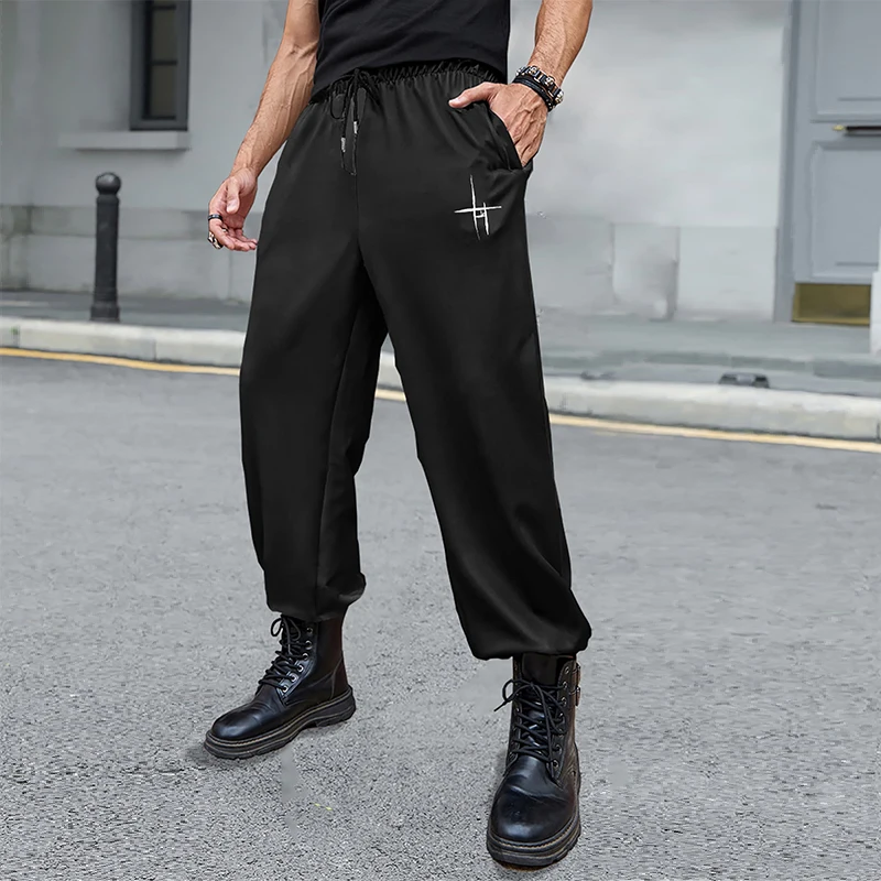 

Men's Trousers Sports Print Trousers Casual Fashion Slim Trousers Men