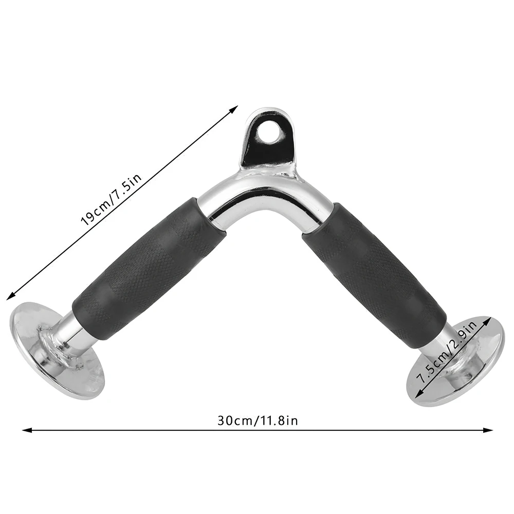 

Fitness Equipment Accessories Gym Fitness Lat Pull Down BarFitness V-Shaped Handle Rowing Ergonomic Handle Fitness Exercise Rod