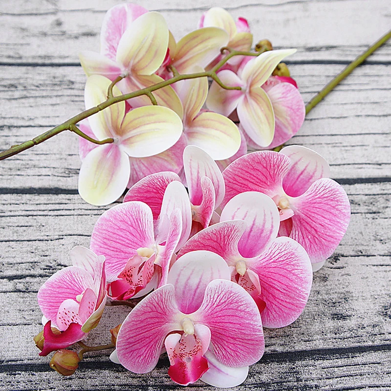 

Simulation 3D Phalaenopsis Small 6 Flower Artificial Flower Fake Flower Home Soft Decoration Plant Wall Decoration Manua