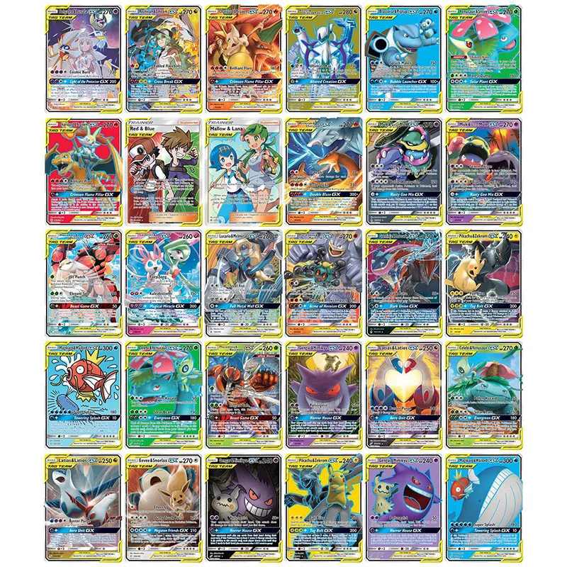 Карты Pokemon MEGA GX EX 20/30/60/комплект английская игра Такара Томи коллекция боевых