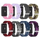 Ремешок сменный для HUAWEI Watch Fit, Холщовый силиконовый цветной сменный Браслет из ТПУ и нейлона