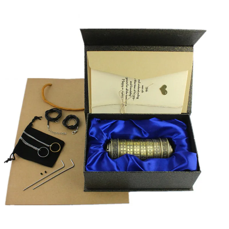 Металлический Magic Cube Развивающие игрушки замки криптекс подарок да Винчи буквы и