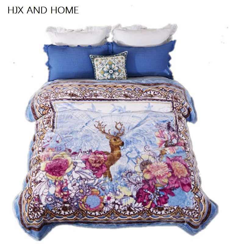 HJX Angola blankets Upscale thick warm double Raschel 4.5 kg cloud blanket luxury The feeling of wool | Дом и сад