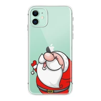 hot christmas style case fashion coque for iphone 11 12 pro 11pro xs max 12 mini xr x 7 8 6s plus 5 se2 transparent clear covers