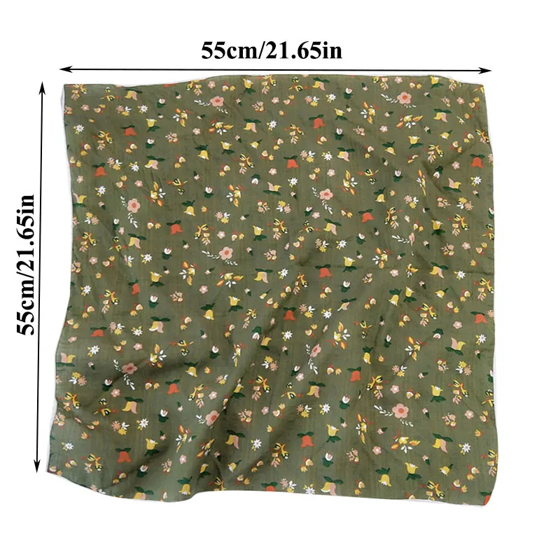 

Colorful Bohemia Print Bandana Hair Bands Comfortable Cotton and Linen Small Square Scarf Special Design Print Bandana