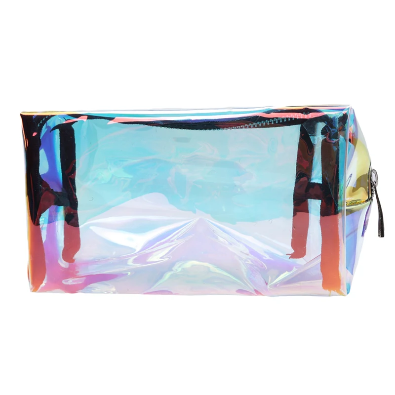 

2020 Fashion Laser Cosmetic Bag Women Makeup Case Transparent Beauty Organizer Pouch Female Jelly Bag Lady Make Up Pouch