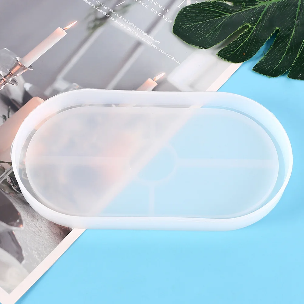 Форма овальной формы для подставки лоток хранения сережек силиконовая форма