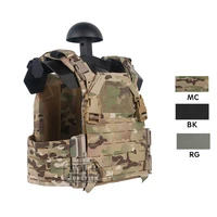 tactical quick release kids plate carrier laser cut molle airsoft vest for children ranger green