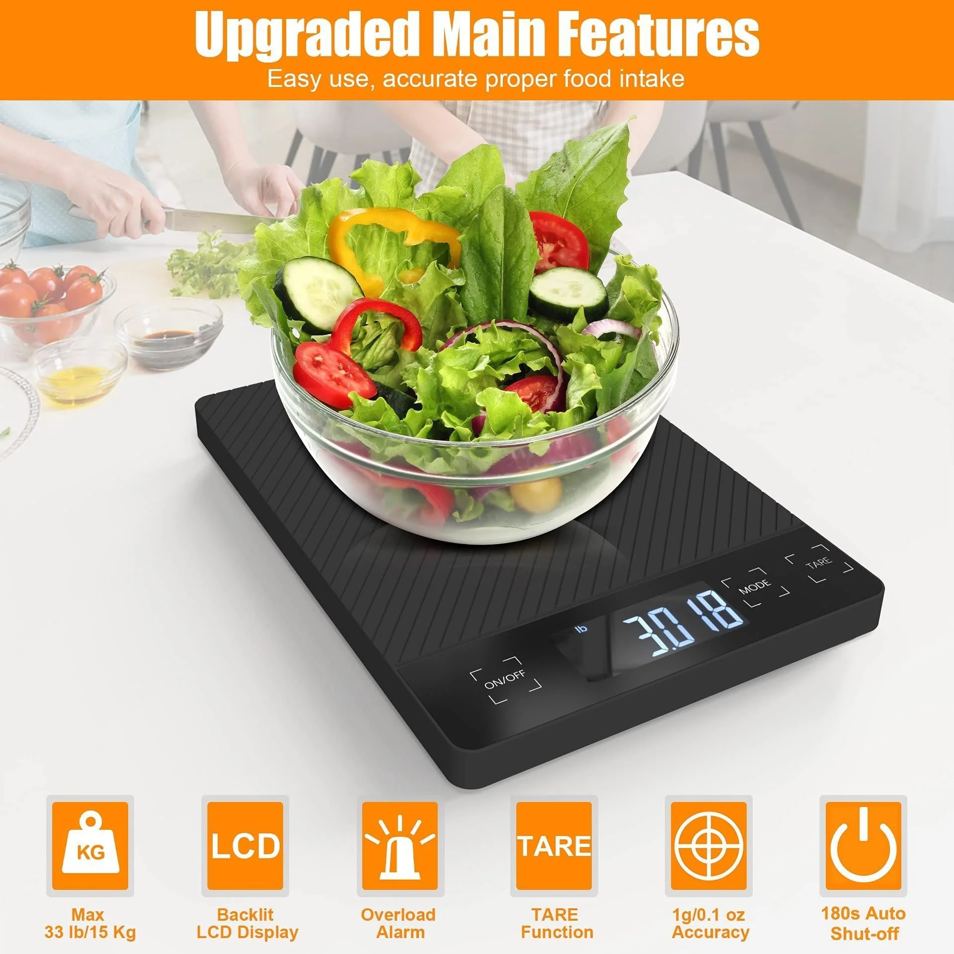

Household Kitchen Electronic Scale 10kg/1g Food Baking Gram Scale 15kg/1g 2021 New Electronic Home DIY Food Scales