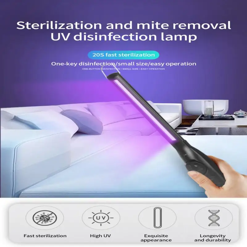 

UV Sterilization Lamp UV Disinfection Rod UV Portable Hook Type Hand-held Household Small Disinfection Lamp Sterilization Lamp