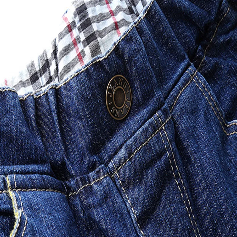 Джинсы со средней талией модные джинсы клеш прямые для маленьких мальчиков брюки