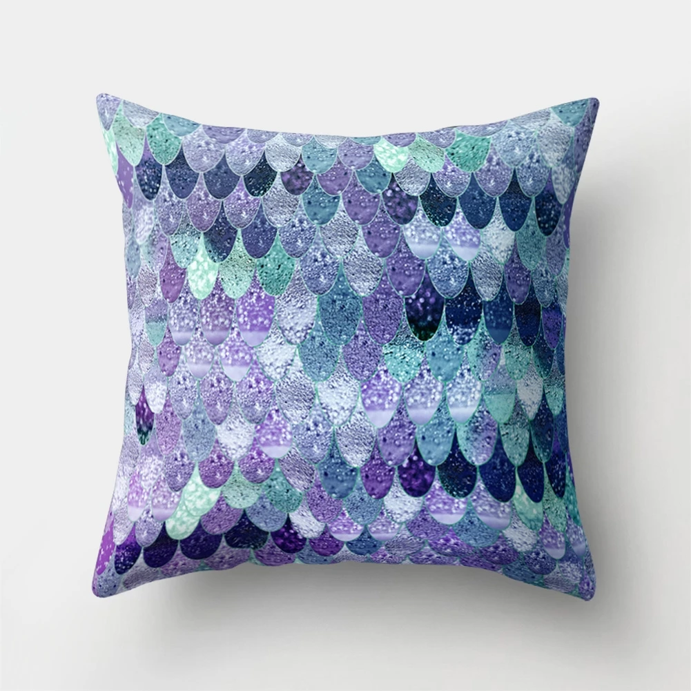 

Creative Gradient Color Scales Pattern Plush Square Throw Hug Pillow Case Living Room Sofa Decorative Cushion Cover 45x45 Cm