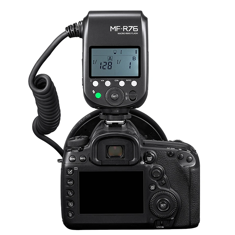 Фотовспышка GODOX MF-R76 макро 5000K кольцевая лампа для фотосъемки Speedlite цифровой