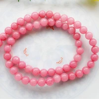 lovely pink round stone chalcedony jades loose beads 4mm 6mm 8mm 10mm 12mm wholesale price findings jewelry making 15inch ye409