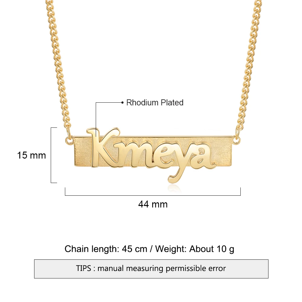 Персонализированное ожерелье на заказ с именной табличкой женское цветное в