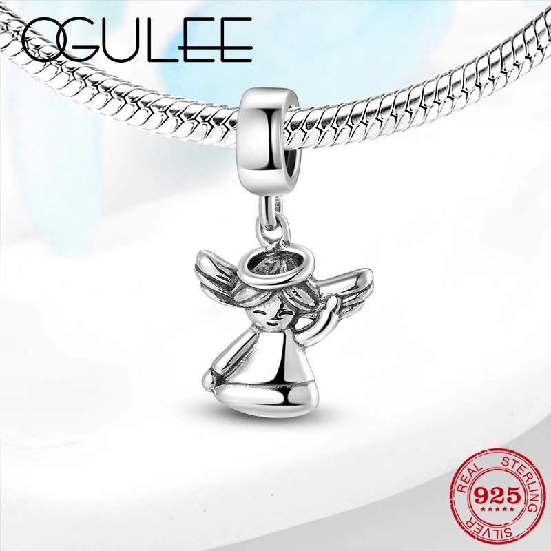 100% подлинное Стерлинговое Серебро 925 пробы очаровательный кулон для девочки