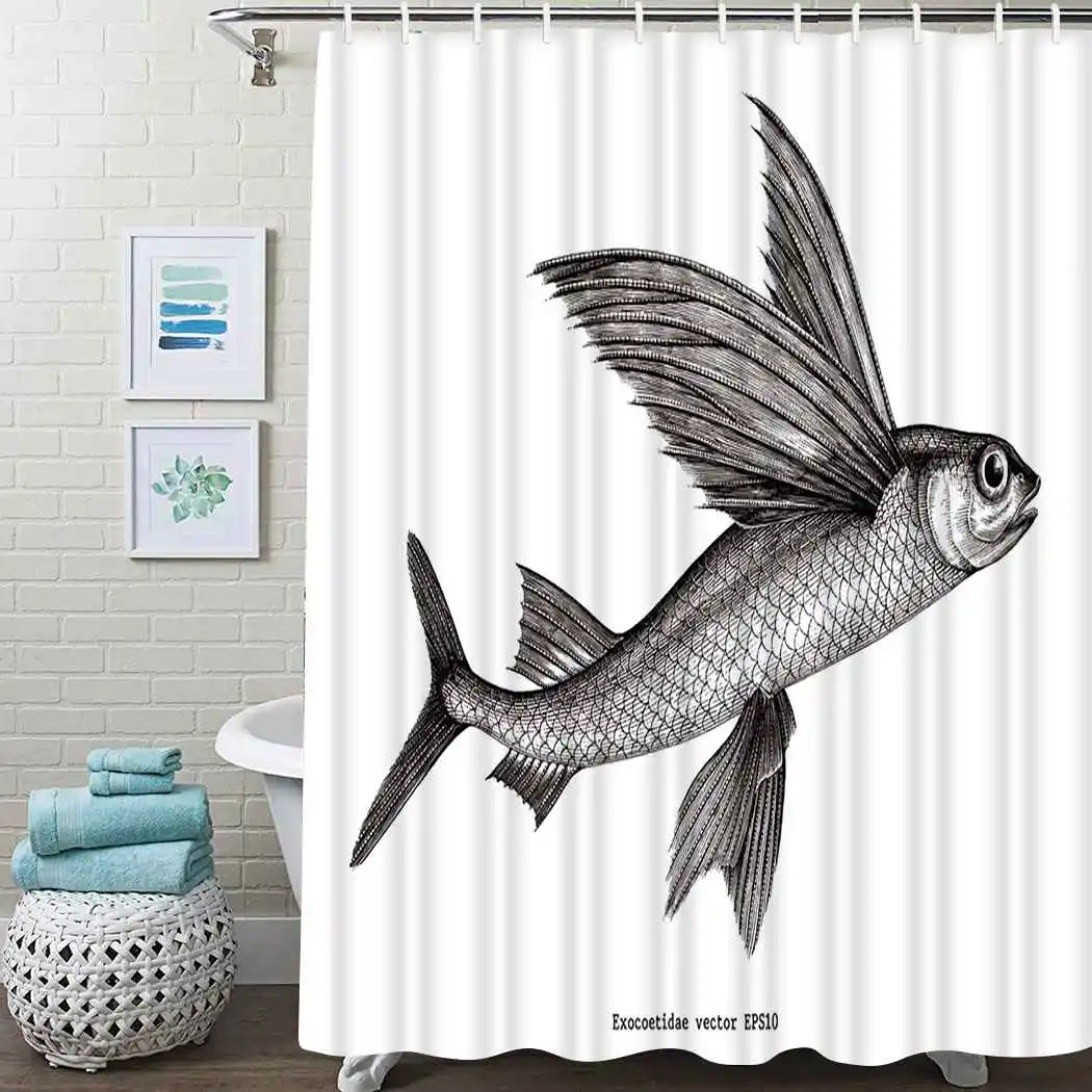 

Vintage Ocean Shower Curtain Nautical Anchor Shower Curtain Waterproof Fabric For Bathroom Decor Shower Curtains Set With Hooks