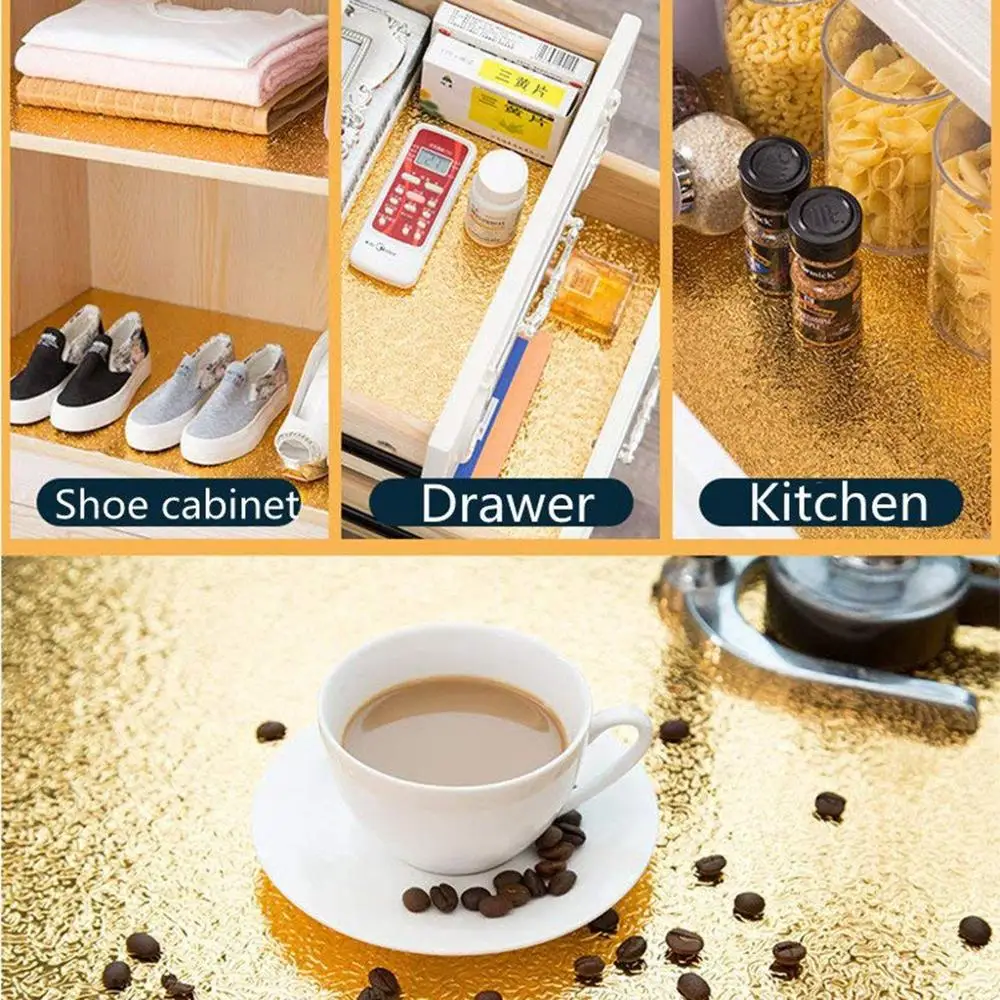 Золотая водостойкая масляная Наклейка на стену самоклеящаяся алюминиевая