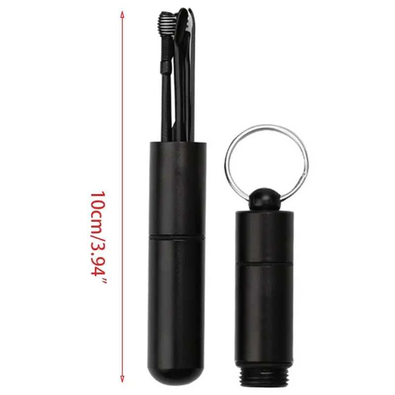 

6Pcs Stainless Steel Earpick Set Ear Wax Curette Remover Spring Spiral Spoons Cleaning Tools with Waterproof Keychain Storage Bo