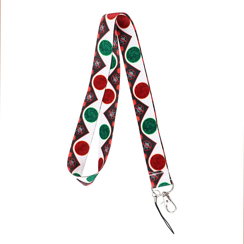 

10pcs Bacterial Molecular Cell Doctor Neck Strap Lanyard ID badge card holder keychain Mobile Phone Gift Ribbon webbing necklace