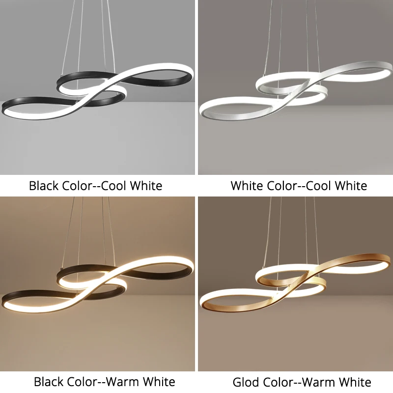 

White Black Gold Led Pendant Light Kitchen Dinning Room Lighting Music Lamp Shade Lustres Luminaire Indoor Fixtures AC85-260V