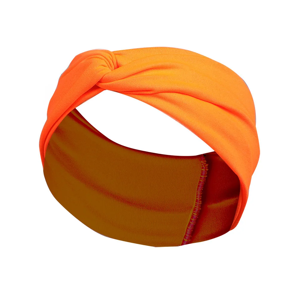 

New solid-color cross-band headbands from Europe and the US with wide-brimmed exercise yoga sweat bands