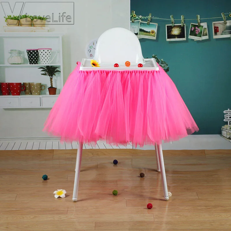Ярко-розовая юбка-пачка фатиновые юбки для стульев детская Праздничная юбка